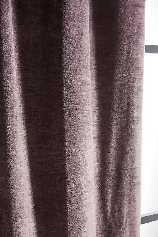 Velvet Slub Blackout Curtain - Purple, Polyester/Cotton product