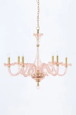 Venetian Glass Chandelier - Pink product