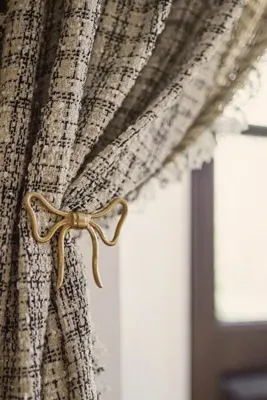 Verity Tweed Curtain - Black, Polyester/Cotton product