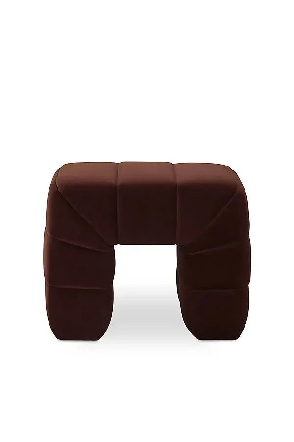 Verity Velvet Stool - Brown, Polyester product