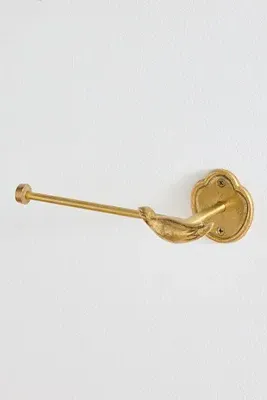 Verne Bird Toilet Roll Holder - Brass product