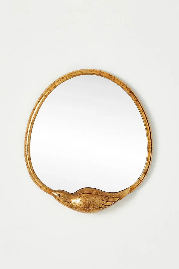 Verne Wall Mirror - Brown, Brass by Anthropologie, alternate view