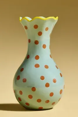 Victoria Dot Bud Vase - Blue, Stoneware product