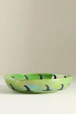 Vida Luster Pasta Bowl - Green, Stoneware product