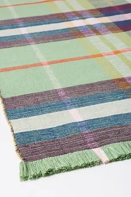 Vienna Indoor/Outdoor Flatwoven Plaid Rug - Green product