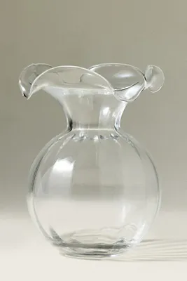 Vietri Hibiscus Italian Glass Vase Medium - Clear by Anthropologie, alternate view