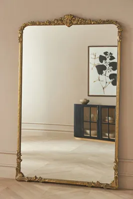 Vintage Mila Floor Mirror - Gold by Anthropologie, alternate view