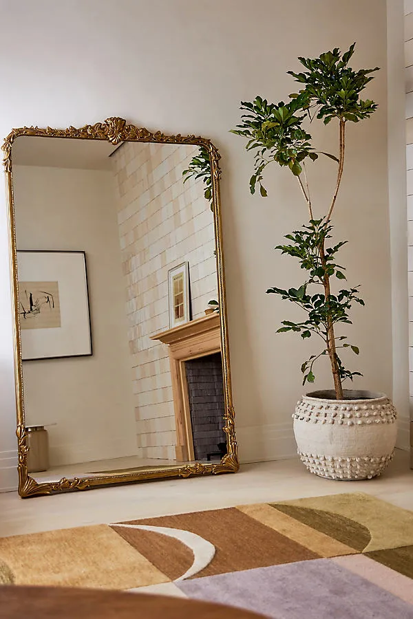 Vintage Mila Floor Mirror - Gold by Anthropologie