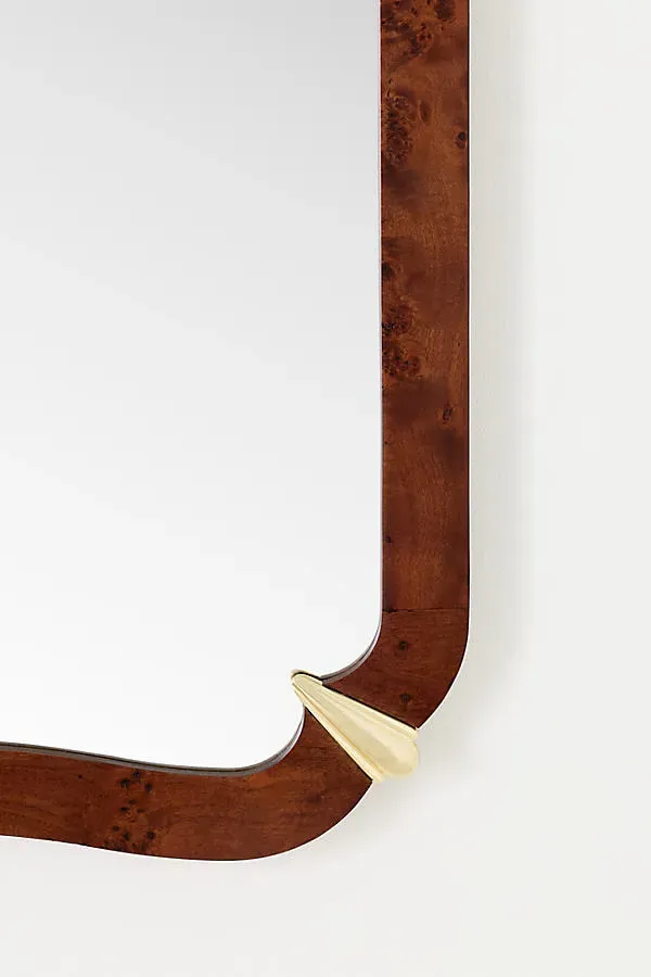 Violeta Scalloped Wall Mirror - Burlwood product