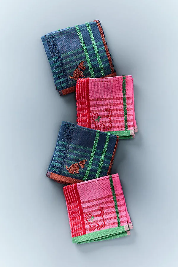 Viviana Dish Cloths Set of 4 - Cotton by Anthropologie