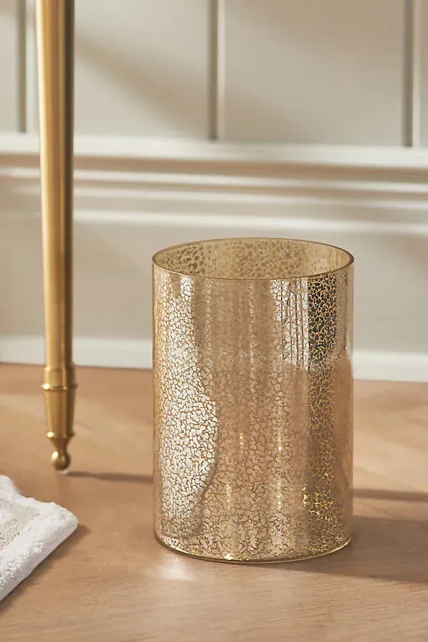 Vizcaya Waste Basket - Mercury Glass product