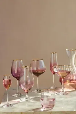 Waterfall Set of 4 Flutes - Pink product
