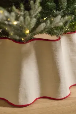 Wavy Fabric Tree Collar - Red, Cotton by Anthropologie, alternate view