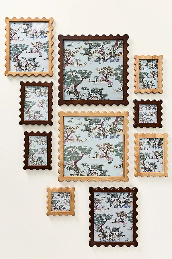 Wavy Wooden Photo Frame 4x4 - Brown, Wood by Anthropologie