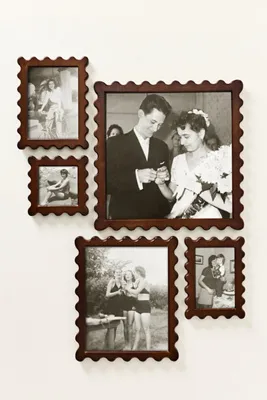 Wavy Wooden Photo Frame 8x10 - Brown, Wood by Anthropologie, image 2