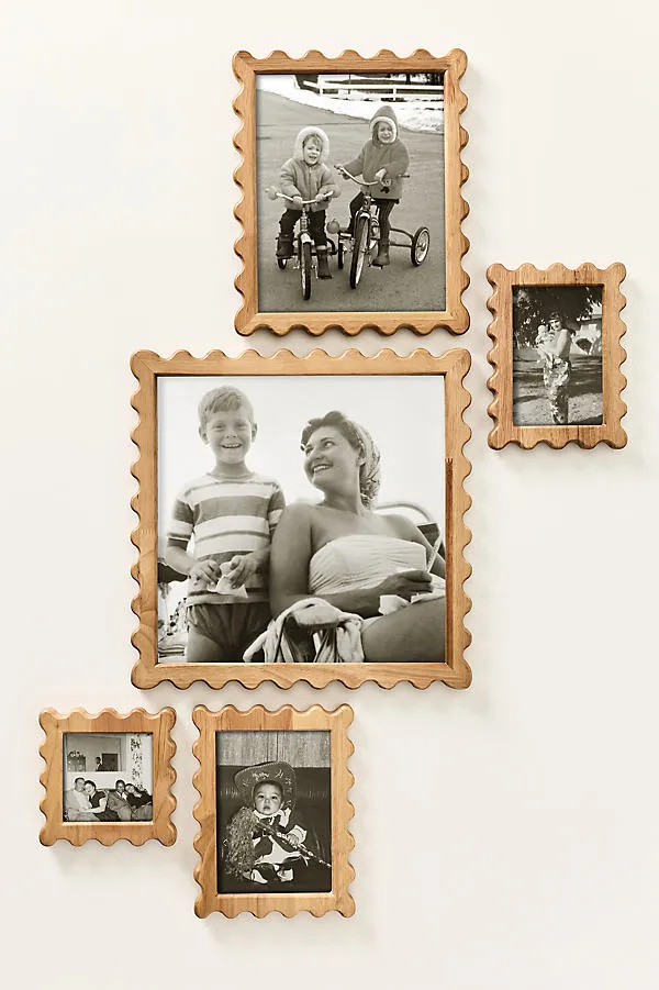 Wavy Wooden Photo Frame 8x10 - Brown, Wood by Anthropologie