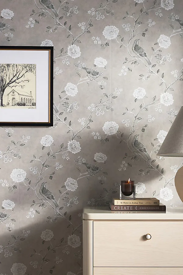 Wellesley Chinoiserie Floral Wallpaper - Beige by Anthropologie
