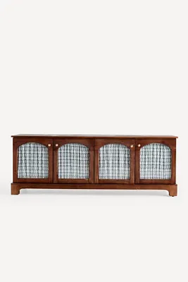 Whitney Curtain Media Console - Green by Anthropologie, alternate view