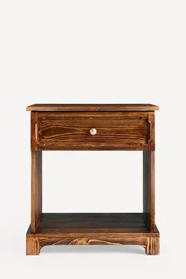Whitney Wood Side Table with Drawer and Shelf product