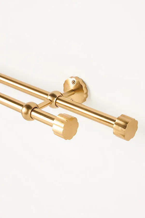 Wiggle Double Curtain Rod 28-48" - Brown, Iron product
