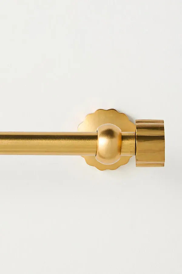 Wiggle Scalloped Curtain Rod - Gold, Iron by Anthropologie