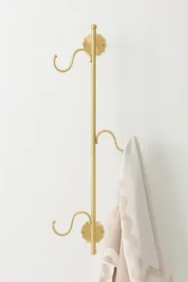 Wiggle Scalloped Swivel Hook Rack - Brass by Anthropologie, image 2