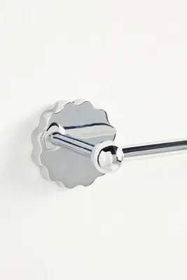 Wiggle Scalloped Towel Bar - Silver, Brass by Anthropologie, alternate view