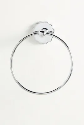 Wiggle Scalloped Towel Ring - Silver, Brass by Anthropologie, alternate view