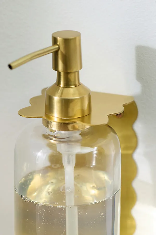 Wiggle Soap Bracket with Pump - Brass by Anthropologie, alternate view