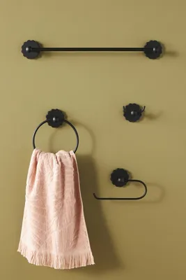 Wiggle Towel Bar - Black, Brass by Anthropologie, image 2