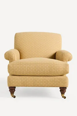 Willoughby Golini Chair - Yellow, Polyester/Linen product