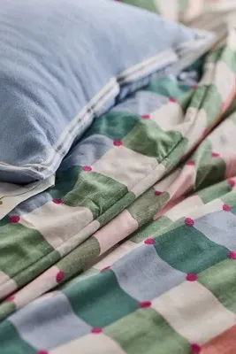 Willow Duvet Cover - Cotton, Plaid by Anthropologie, alternate view