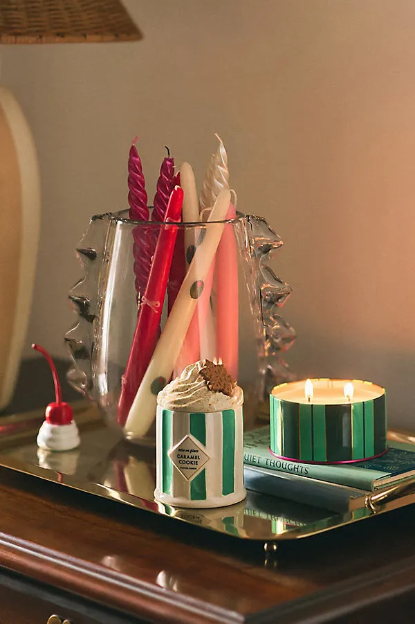 Winged Pressed Glass Vase - Clear by Anthropologie