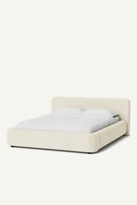 Winnie Bouclé Queen Size Bed - Ivory, Polyester/Acrylic product