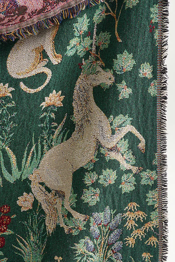 Winter Millifleur Cotton Woven Throw Blanket alternate view
