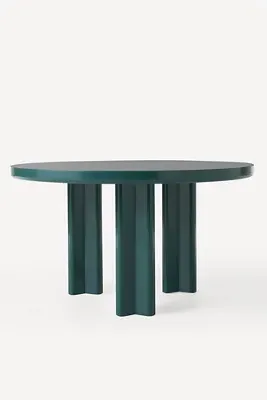 Winton Round Dining Table - Green, Lacquered product