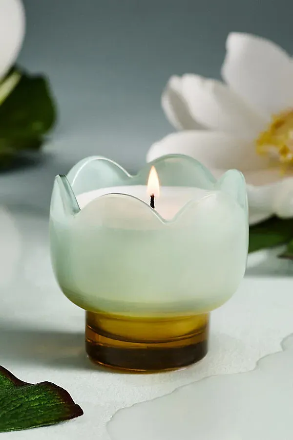 Wisteria & Willow Tulip Glass Candle - Teal product