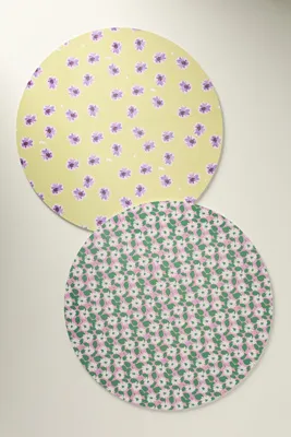 Wood Flower Charger Plate - Wood product