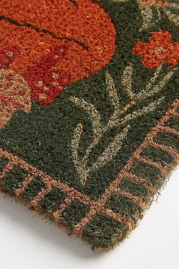 Woodland Fox Doormat - Green, Coconut Fiber product
