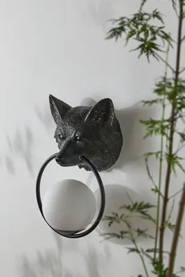 Woodland Fox Globe Outdoor Sconce Wall Light - Black product
