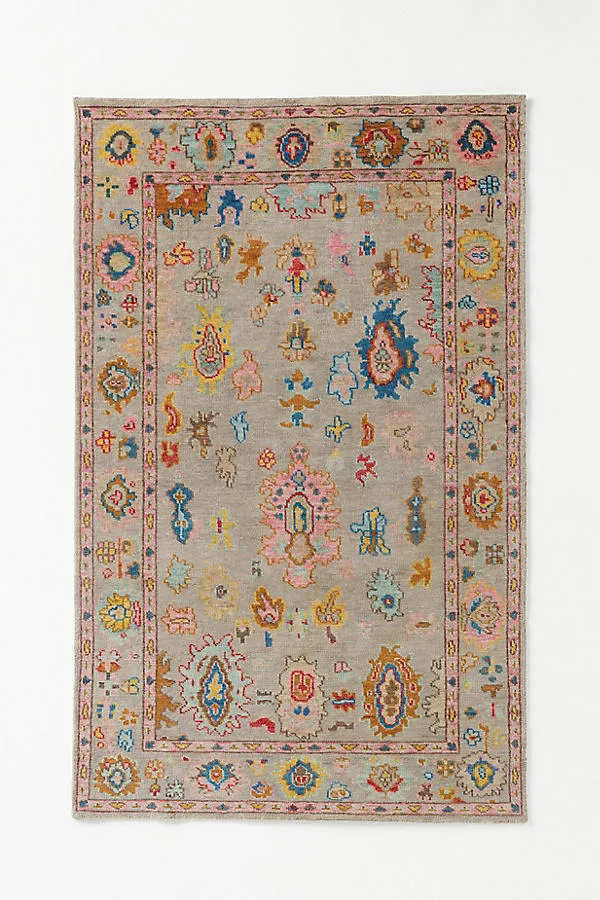 Wool Hand-Knotted Persian Inspired Rug - Multicolor by Anthropologie