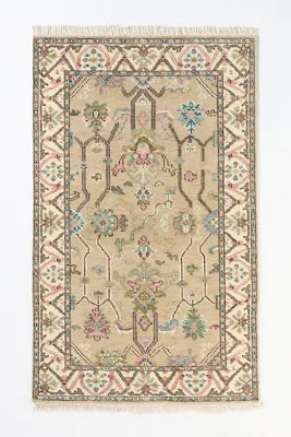 Wool Hand-Knotted Persian Inspired Runner Rug - Beige, Wool by Anthropologie, alternate view