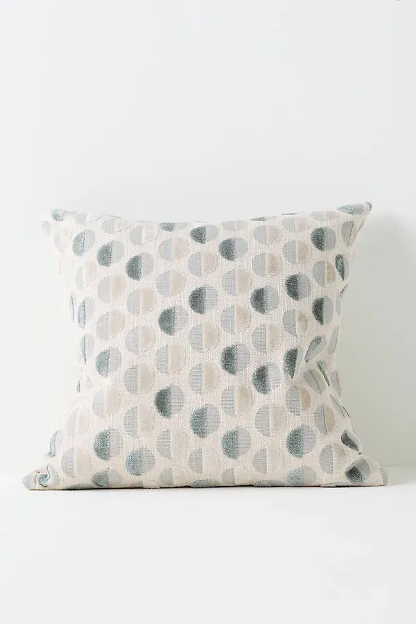 Jacquard Woven Dot Square Pillow - Blue, Polyester/Rayon product