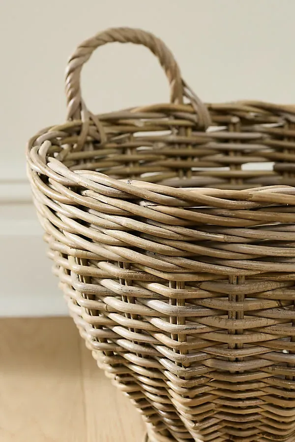Woven Rattan Footed Storage Basket - Beige product
