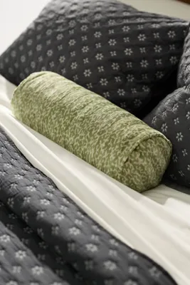 Woven Striped Jacquard Bolster - Green, Polyester/Rayon by Anthropologie, alternate view