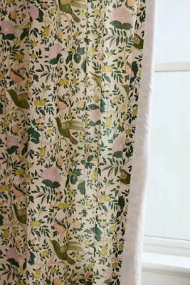 Wren Printed Woven Bird Curtain - Cotton by Anthropologie, image 2