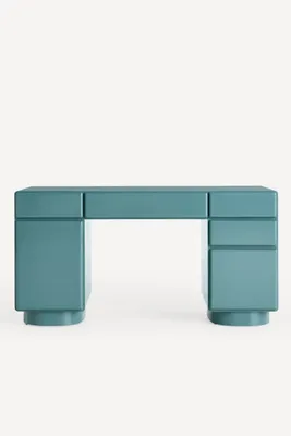 Wright Lacquer Executive Desk - Blue product