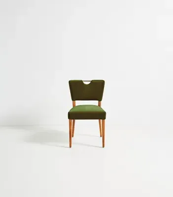 Wyatt Dining Chair - Brass Handle, Turned Legs product