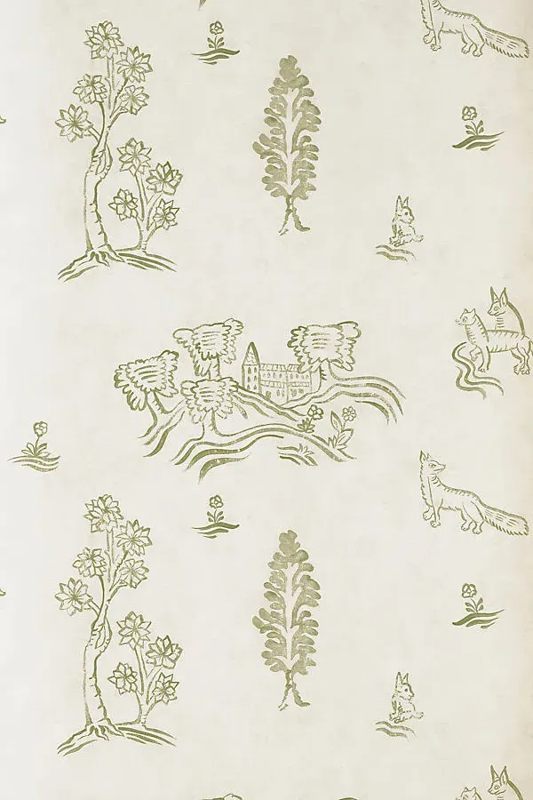 Wychwood Wallpaper - Green, Polyester product