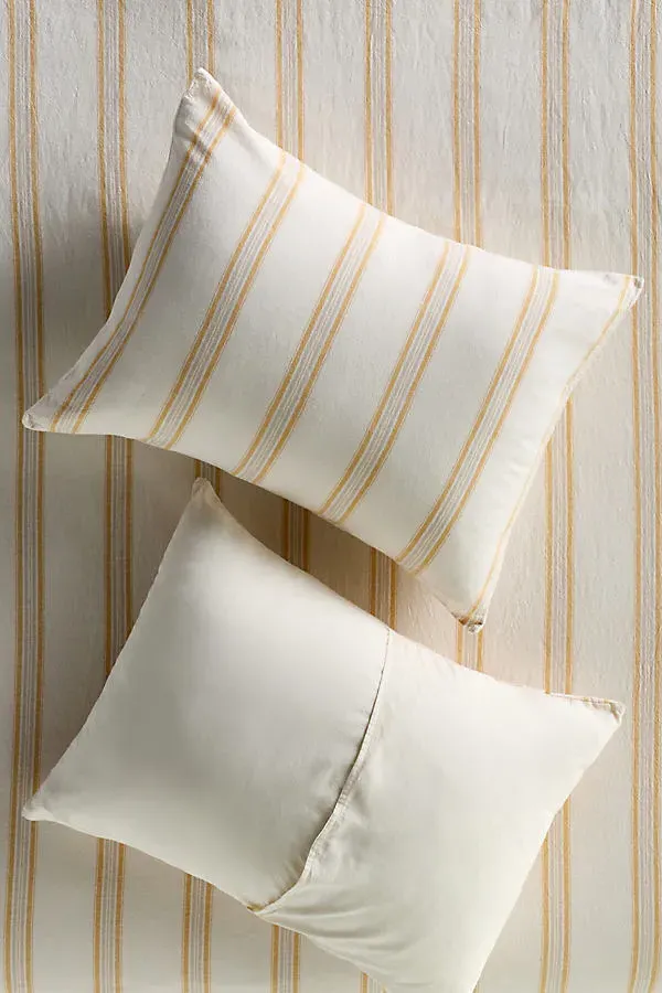 Yarn Dyed Queen Pillow Shams Set of 2 - Linen, Cotton product